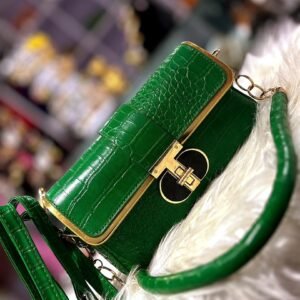 Home The Emerald Monarch Croc Shoulder Bag