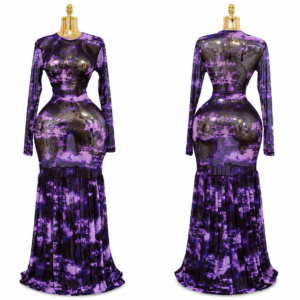 royal eclipse mermaid maxi dress