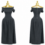 elegant off shoulder midi dress