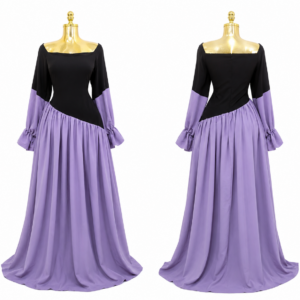 elegant two tone flow maxi dress