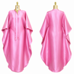 luxe satin kaftan dress