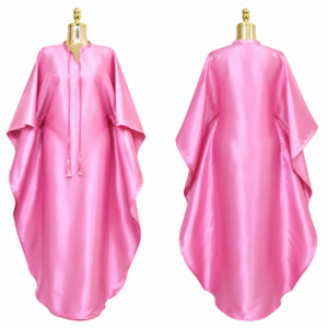 Home luxe satin kaftan dress