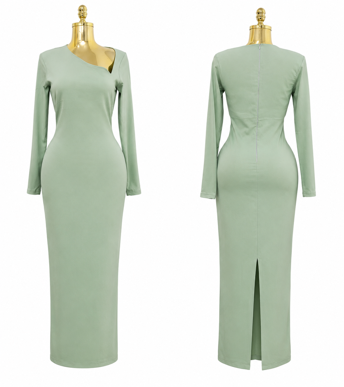 sage elegance long sleeve maxi dress sage elegance long sleeve maxi dress