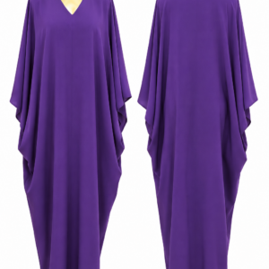 elegant flow kaftan maxi dress – purple