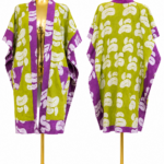 lime luxe batik kimono cover up