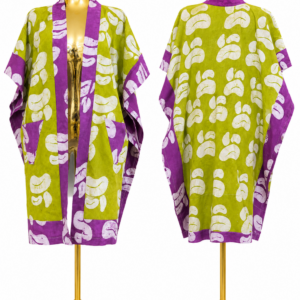 lime luxe batik kimono cover up
