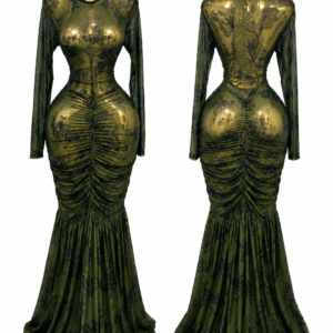 olive royale ruched mermaid gown