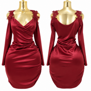 ruby luxe satin bodycon dress