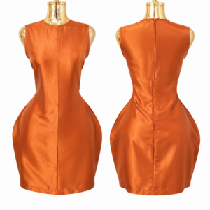 sunset sculpt satin mini dress