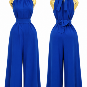 royal elegance halter jumpsuit