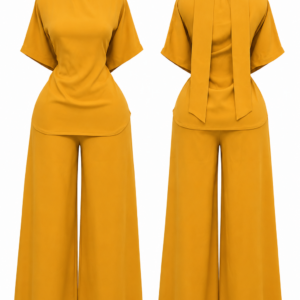 golden aura wide leg pant set