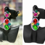 Rainbow Luxe Statement Drop Earrings