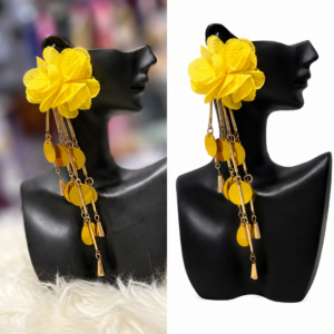 sunshine bloom tassel earrings