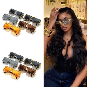 luxury oversized square shield sunglasses