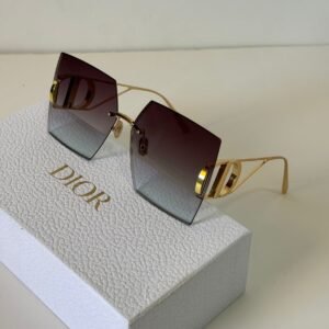luxury rimless geometric dior sunglasses